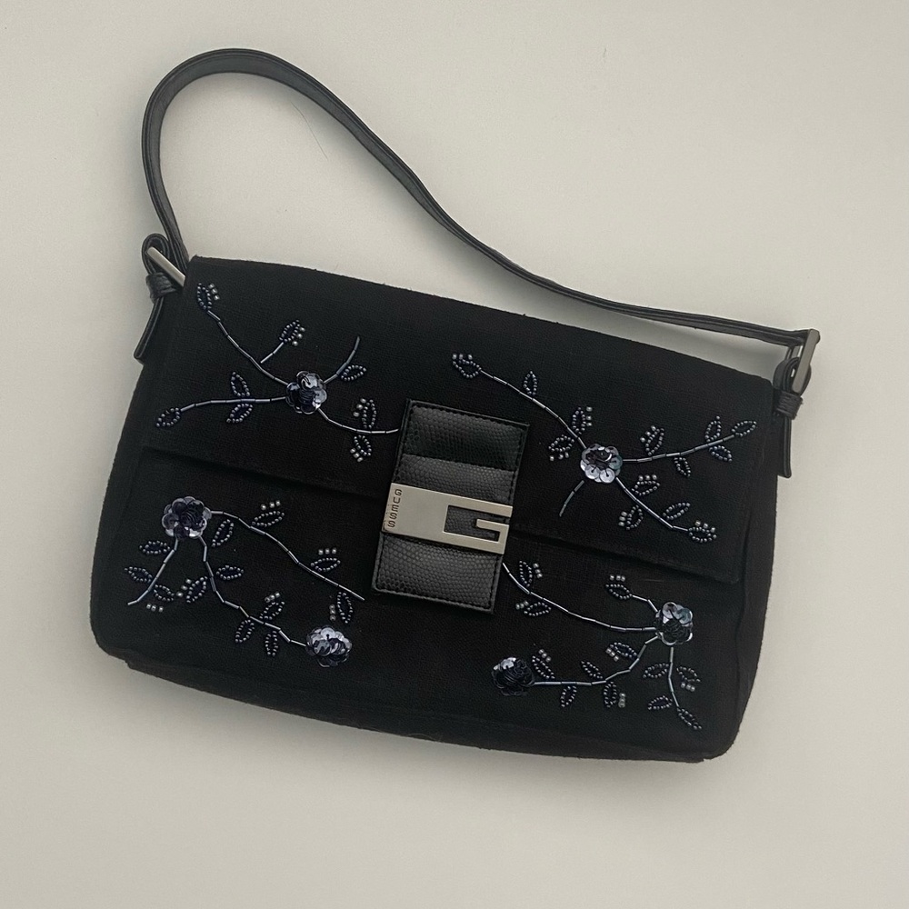 vintage guess beaded shoulder bag
